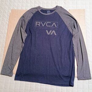 RVCA Men's Navy XXL with gray long sleeve Tee